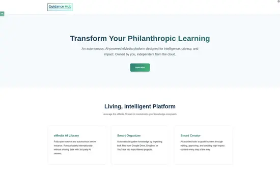 Guidance Hub template preview